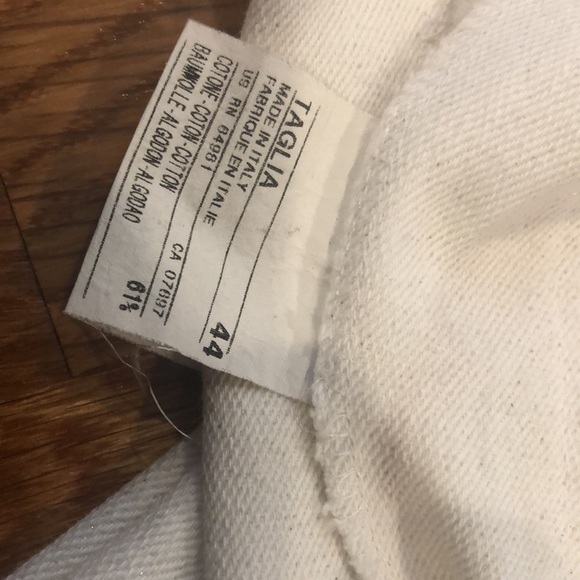 Off white glittery,zipper in the back , stretchy pants. - Picture 6 of 8